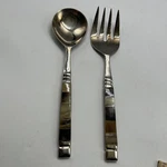 Julia Knight Peony 11" Salad Serving Set Toffee. Fixed Price $25.00.
