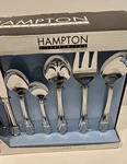 45 Pc. Hampton Silversmiths Lexington Flatware Set Service For 8 Stainless Nos. Fixed Price $35.00.