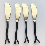 Set Of 4 Rustic Branch/twig Condiment Cocktail Spreaders Stainless Steel. Fixed Price $14.99.