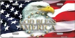 God Bless American Flag Eagle Metal Car License Plate. Fixed Price $11.95.
