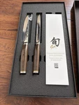 Shun Premier Steak Knives, Set Of 2 Walnut. Fixed Price $275.00.