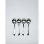 Oneida Classic Shell Set Of 4 Round Bowl/bouillon Spoons 6". Fixed Price $24.99.