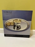 Towle Silversmiths Chip & Dip Plate Alternative Metal Mother Of Pearl Accent New. Fixed Price $37.79.