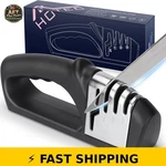 Hotec 4IN1 Knife Sharpener - Manual 3 Stage For Kitchen & Scissors. Fixed Price $30.99.