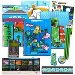 Minecraft Kids School Supplies Set With Case, Notebook, Pencils, Folde.... Fixed Price $23.59.
