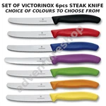 Victorinox Set Of 6PCS Serrated Steak Tomato Sausage Meat Knives. Fixed Price $38.04.