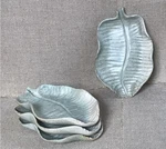 Leaf Shaped Pottery Dish Set Plates Hors Doeuvres Snacks Botanical Nature Boho. Fixed Price $28.00.