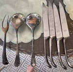 Dansk Stainless Steel Carving Fork, Ladle & Knife Set Silver Glossy Finish. Fixed Price $35.00.