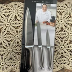 Emeril Lagasse's Piece Stainless Steel Knife Set 8", 5", 3.5" Nip. Fixed Price $19.99.