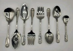 Oneida Classic Shell Stainless Steel Serving Hostess Flatware Set 8 Pcs Spoons. Fixed Price $89.99.