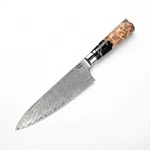Tidal Black - 8" Knife Damascus Chef's. Fixed Price $105.95.