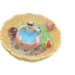 Vintage Lotus Tropical Beach & Hot Tub Chip Dip Serving Set Ceramic Bowl. Fixed Price $115.00.