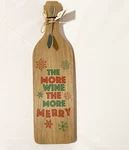 Boston Warehouse Serving Board & Spreader Set Wooden Nwt Christmas Wine. Fixed Price $14.99.