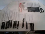 25 Piece Knife Set Ronco Showtime Six Star Cutlery Stainless Steel Knives. Fixed Price $59.95.