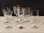 Vintage 6 Crystal Stemware 3 Sets Of 2 Mikasa Pearls Tiffin Stelle Italy. Fixed Price $56.25.