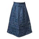 Alya Skirt Women Size Medium Navy Blue Tea Length A-line Lace Elegant Chic. Fixed Price $19.99.