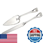 Elegance Heart Handle Cake Knife Server Set - Perfect For Weddings. Fixed Price $70.00.