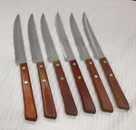 Regent Sherwood Stainless Steak Knive Set Of 6 Walnut Handle Japan. Fixed Price $39.95.