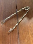 Antique Silver Tone Twisted Design Ice Tongs Claw Shaped Engraved 9 Long. Fixed Price $35.00.
