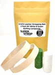 3/4X12 Inch Pack Leather Honing Polishing Belt Super Strop White & Green Cmpnd. Fixed Price $19.99.