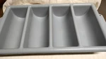 Rubbermaid Commercial FG336200GRAY Cutlery Bin, 4 Compartment. Fixed Price $14.99.