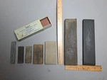 Whetstone Lot Of 8 Assorted Sizes Sharpening Stones Razor Hone Oil Mix. Fixed Price $124.87.