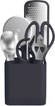 7 Piece Kitchen Gadget Set Grater Peeler Pizza Cutter Scoop Slate Crock. Fixed Price $68.99.