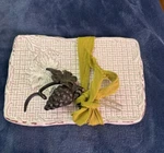 Mud Pie Grapevine Ceramic Cheese Tray & Forged Fork Serving 8.5 X6 Kitchen. Fixed Price $20.00.