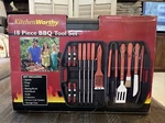 Kitchenworthy 18-PIECE Deluxe Bbq Tool Set. Fixed Price $29.00.