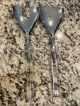 Lenox Ovations Salad Fork & Spoon Utensils Minimalist Stainless Crystal Handles. Fixed Price $15.99.