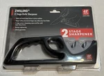 Zwilling 2-STAGE Knife Sharpener Pull-through Coarse And Fine Safe New Sealed Pc. Fixed Price $30.00.