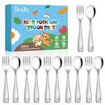 Drkio Stainless Steel Toddler Utensils Set - 12 Pieces Kids Silverware Ch.... Fixed Price $12.07.