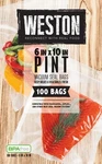 Weston Vacuum Sealer Food Bags, 6" X 10", Pint Size, 100 Count, Transparent. Fixed Price $30.19.