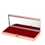 Liksangmetals Rectangular Jewelry Box With Red Velvet Fabric And Gold. Fixed Price $25.40.