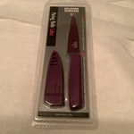 Kuhn Rikon Colori Purple Non-stick Serrated Paring Knife With Safety Sheath New. Fixed Price $14.99.