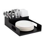 Mind Reader Utensil Napkin And Plate Organizer & Holder, Black. Fixed Price $51.29.