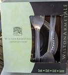 New Wilton Armetale 3-PC Salad Set Qt Bowl Flutes & Pearls #272206 Box Damaged. Fixed Price $49.99.