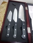 Cooks Essentials Knife Set 3 Sharp Knives Stainless Steel. Fixed Price $34.99.