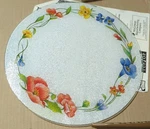 Rare Vintage Mcgowan Tuftop Glass Flowered Cutting Board Medium Circle England. Fixed Price $82.00.