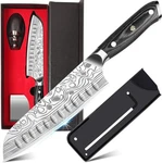 Mosfiata Santoku Knife- 7 Inch Vegetable Ultra Sharp Chopping Fo.... Fixed Price $68.92.