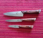 Imarku 3 Piece Kitchen Knife Set Open Box New Chef Utility Paring Wood Handle. Fixed Price $34.95.