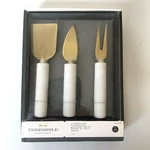 Threshold Cheese Knife Set White Marble 3 Piece Sturdy Round Handles New. Fixed Price $20.13.