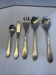 Knork Original Matte 5- Piece Serving Set Spoons, Butter Knife & Meat Fork 18/10. Fixed Price $27.95.
