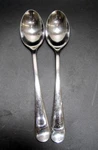 Set Of 2 - Cambridge Charm Glossy Stainless Flatware Soup Spoons. Fixed Price $9.95.