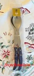 Claude Dozorme Laguiole French Dinner Lunch Salad Fork Spoon Set Navy Blue New. Fixed Price $97.50.