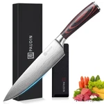 Paudin Chef Knife, 8" High Carbon Stainless Steel, Sharp Kitchen, Ergonomic Hand. Fixed Price $86.10.