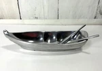 Beautiful Nautical St. Croix Kindwer 13" Aluminum Boat Server Tray With 2 Oar's. Fixed Price $35.00.