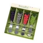 Supreme Cheese / Dip Spreaders Set Of 4 Stainless Steel Knives Grapes. Fixed Price $10.25.
