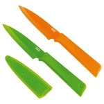 Kuhn Rikon Colori+ Prep Set, Of 2 Serrated & Paring Knives, Orange/green. Fixed Price $21.95.