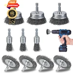 Mikilikien 10 Pcs Drill Wire Brushes Coarse Carbon Steel Crimping Silver. Fixed Price $21.99.